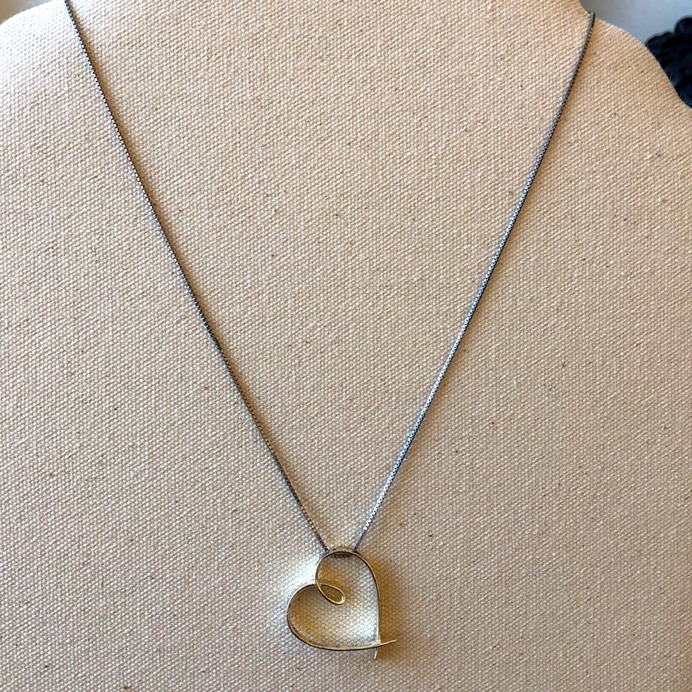 Sterling silver heart necklace may happiness touch